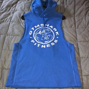Gymshark Legacy Sleeveless Hoodie (Medium/Blue)